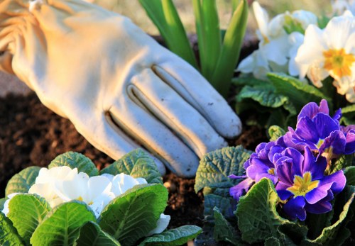 Gardening invoice and booking details for a scheduled service
